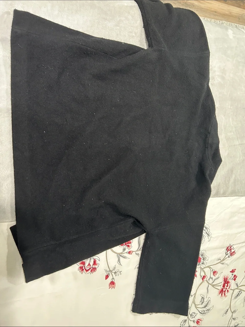 Michael Kors black wool V-Neck Sweater with Gold Buckle Accents